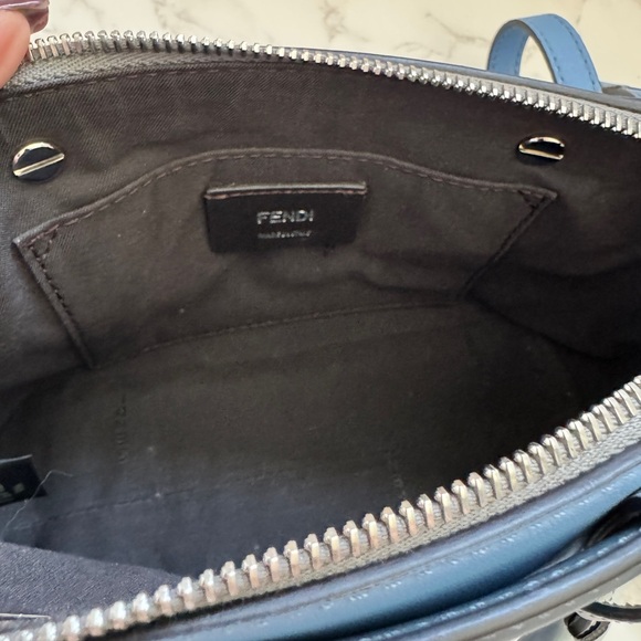Fendi By The Way crossbody in blue calfskin leather - Picture 10 of 15